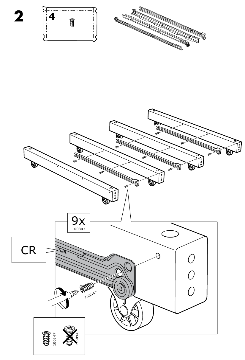 IKEA - Hemnes - Aufbau - Schritt 2 Aufbau - Schritt 2