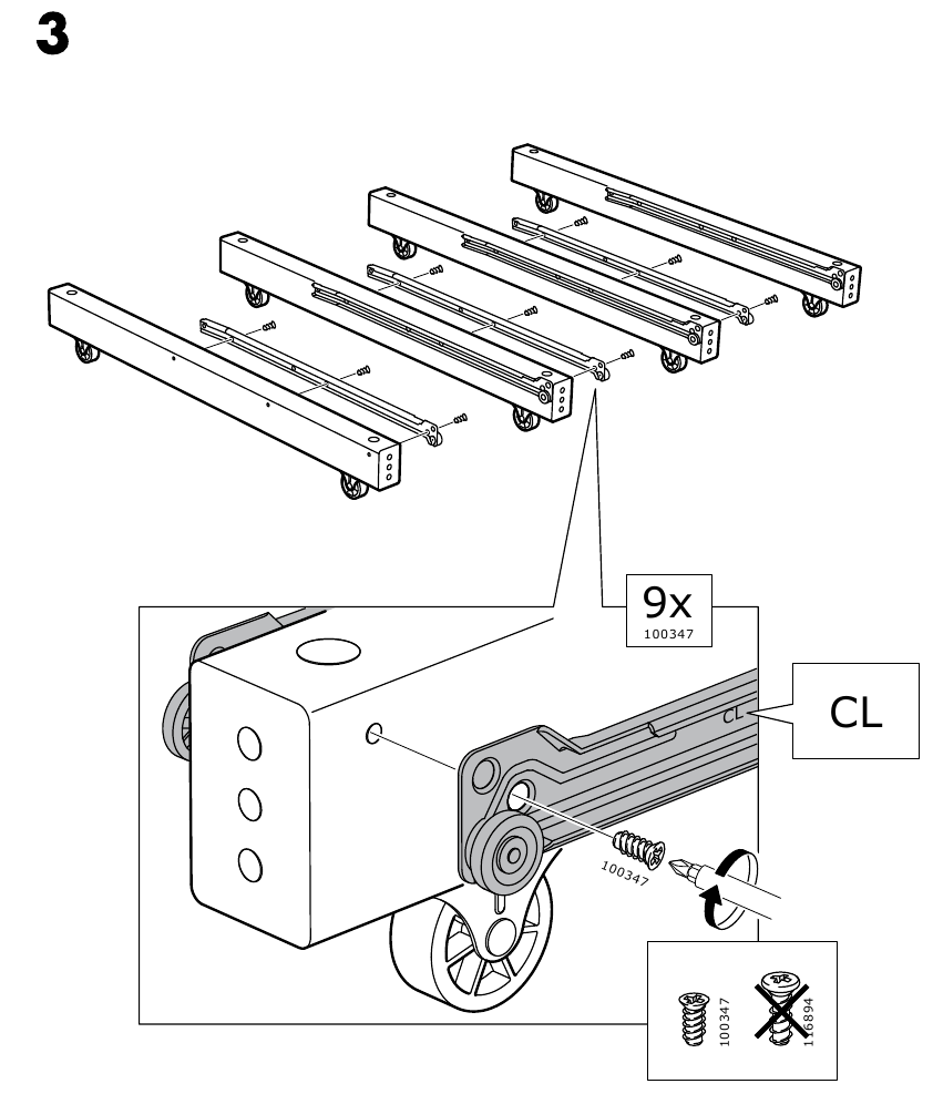 IKEA - Hemnes - Aufbau - Schritt 3 Aufbau - Schritt 3