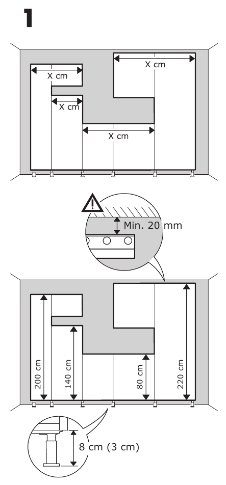 IKEA - METOD - Aufbau - Schritt 1 Aufbau - Schritt 1