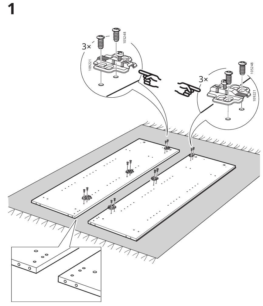 IKEA - KLEPPSTAD - Aufbau - Schritt 1 Aufbau - Schritt 1