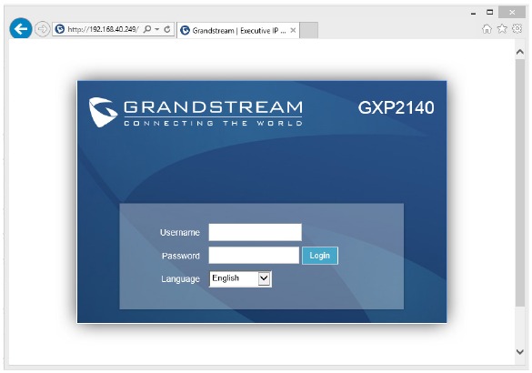 Grandstream - GXP2140 - Gerät über einen Webbrowser konfigurieren Gerät über einen Webbrowser konfigurieren