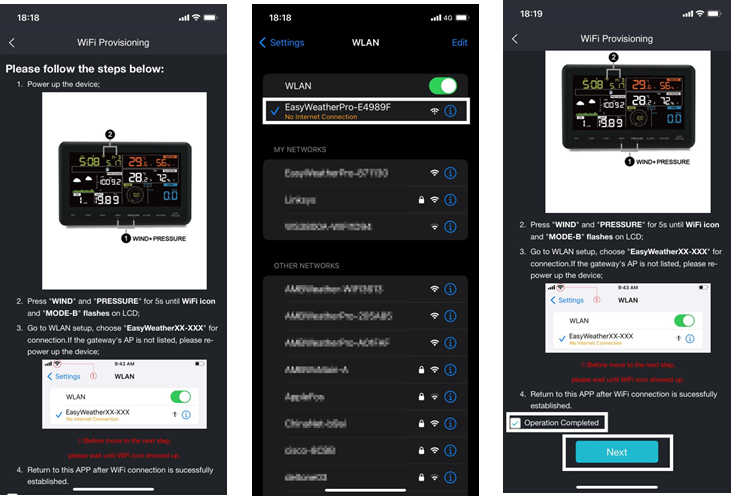 ECOWITT - WS2910 - Wi-Fi Provisioning in der Ecowitt App - Schritt 1 Wi-Fi Provisioning in der Ecowitt App - Schritt 1