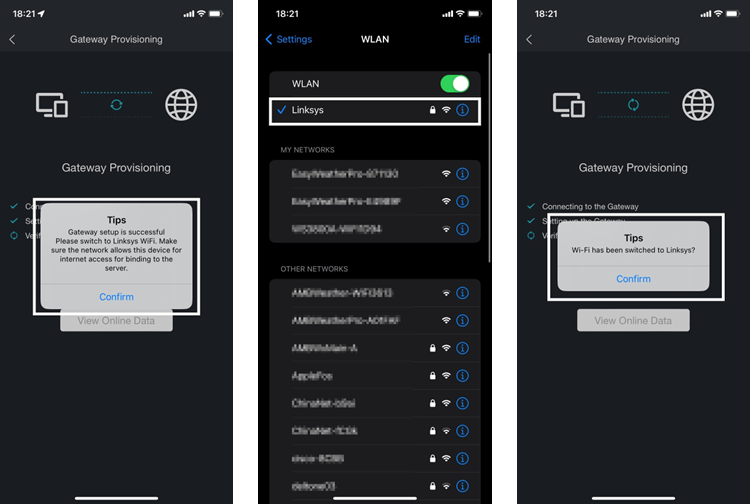ECOWITT - WS2910 - Wi-Fi Provisioning in der Ecowitt App - Schritt 3 Wi-Fi Provisioning in der Ecowitt App - Schritt 3