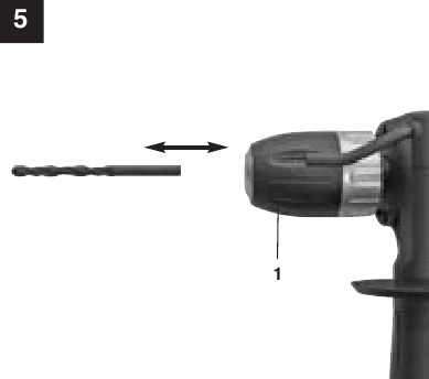 EINHELL - TC-ID 650 E - Bohrer einsetzen Bohrer einsetzen