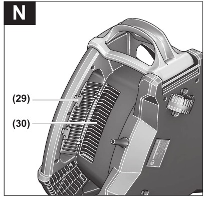 Bosch - PFS 5000 E - Reinigen des Luftfilters Reinigen des Luftfilters