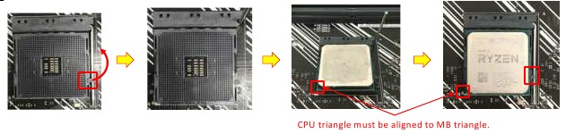 Asus - ROG Strix G10DK - HAUPTPLATINE mit CPU-KÜHLER & CPU Montage - Schritt 1 HAUPTPLATINE mit CPU-KÜHLER & CPU Montage - Schritt 1