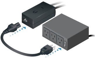 Ubiquiti - LAP-120 - Anschluss an den PoE Adapter Anschluss an den PoE Adapter