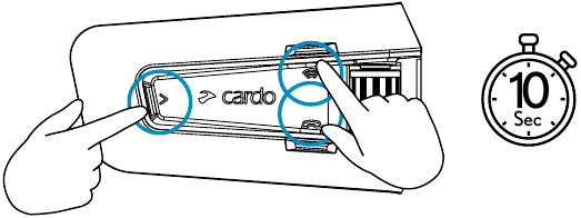 Cardo - PACKTALK PRO - ERWEITERTE FUNKTIONEN - Werksreset durchführen ERWEITERTE FUNKTIONEN - Werksreset durchführen