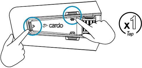 Cardo - PACKTALK PRO - Allgemein - Mikrofon stummschalten/Stummschaltung aufheben Allgemein - Mikrofon stummschalten/Stummschaltung aufheben