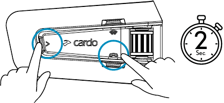 Cardo - PACKTALK PRO - Erste Schritte - Ein-/Ausschalten Erste Schritte - Ein-/Ausschalten