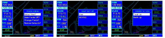 Garmin - GNS530 - So ändern Sie die Kartenausrichtung So ändern Sie die Kartenausrichtung