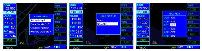 Garmin - GNS530 - So ändern Sie die angezeigten NAVAIDS So ändern Sie die angezeigten NAVAIDS