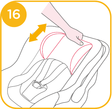 Joie - i-Snug 2 - Kopfstütze und Schultergurte - Schritt 1 Kopfstütze und Schultergurte - Schritt 1