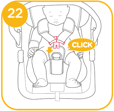 Joie - i-Snug 2 - Sichern des Kindes im Kinderrückhaltesystem - Schritt 5 Sichern des Kindes im Kinderrückhaltesystem - Schritt 5
