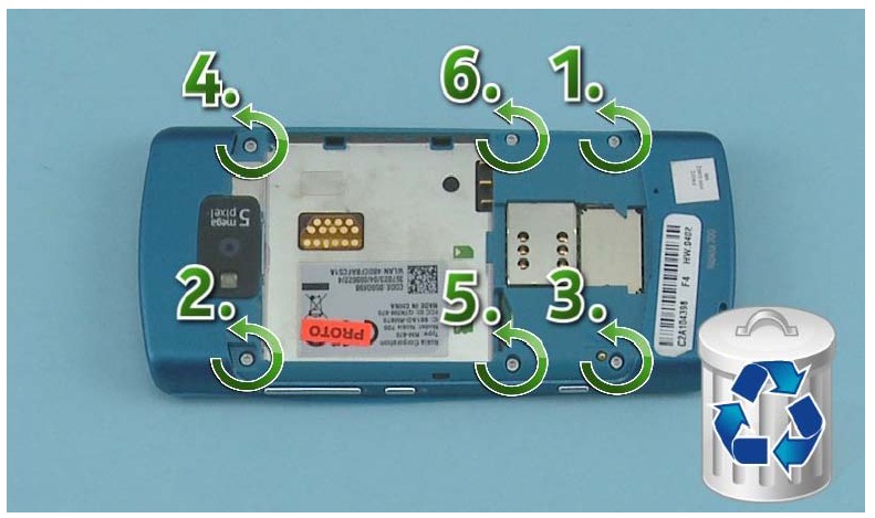 Nokia - 700 - Demontageschritte - Schritt 6 Demontageschritte - Schritt 6