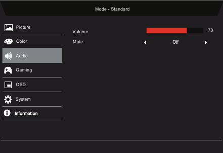 Acer - Nitro ED270U P2bmiipx - Anpassen der Audioeinstellungen Anpassen der Audioeinstellungen