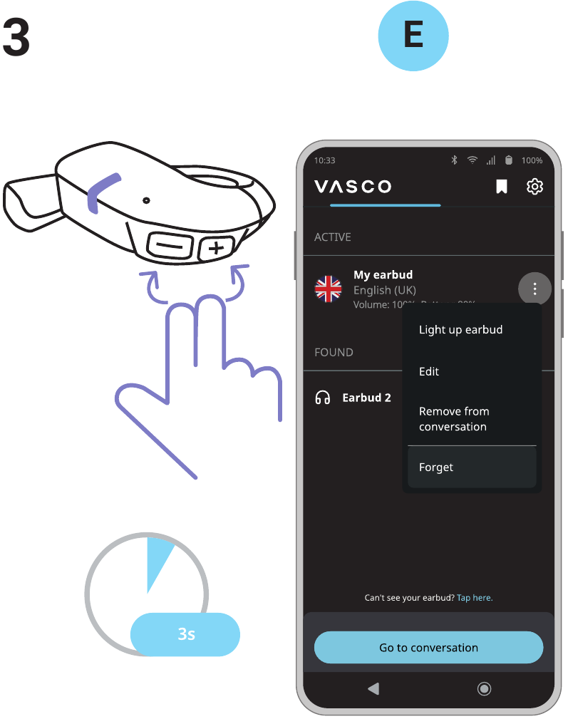 Vasco - E1 - Erste Verwendung – über die mobile App - Schritt 3 Erste Verwendung – über die mobile App - Schritt 3