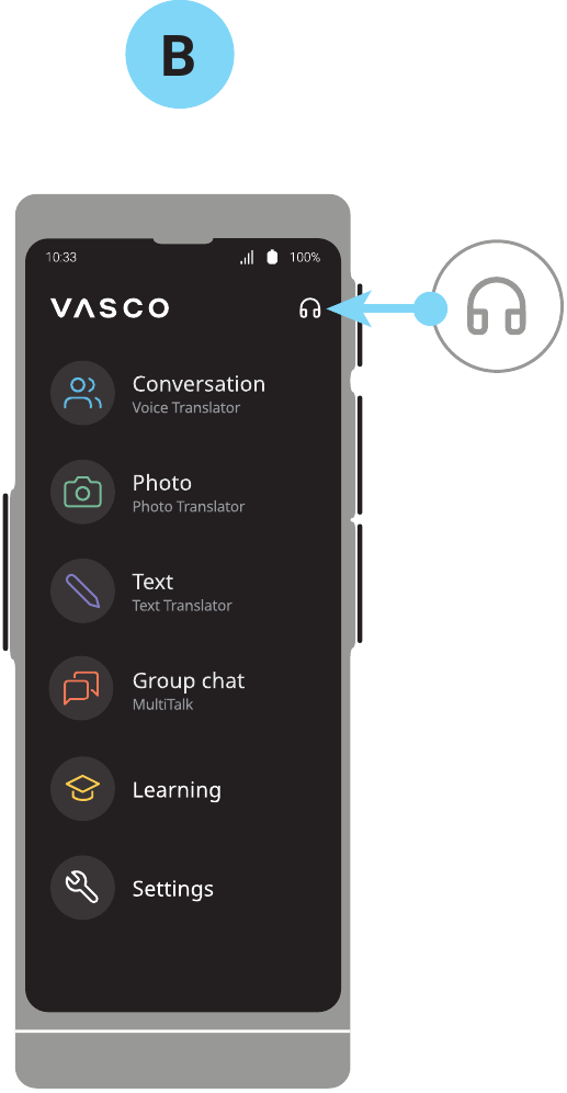 Vasco - E1 - Erste Verwendung – Vasco Translator - Schritt 1 Erste Verwendung – Vasco Translator - Schritt 1