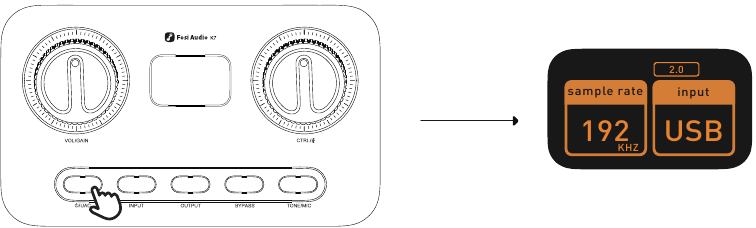 Fosi Audio - K7 - Bedienungsanleitung - Wechsel in den UAC 2 Modus Bedienungsanleitung - Wechsel in den UAC 2 Modus