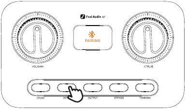 Fosi Audio - K7 - Verwendung im Bluetooth-Eingangsmodus - Schritt 1 Verwendung im Bluetooth-Eingangsmodus - Schritt 1