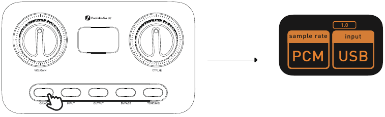 Fosi Audio - K7 - Verwendung im UAC 1 Modus - Schritt 1 Verwendung im UAC 1 Modus - Schritt 1