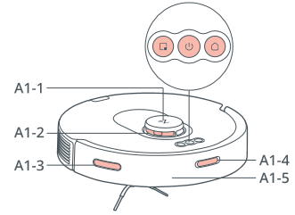 Roborock - Q5 Max+ - Roboter (Aufsicht) Roboter (Aufsicht)