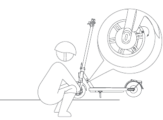 Xiaomi - Elite - Reifen aufpumpen - Schritt 3 Reifen aufpumpen - Schritt 3