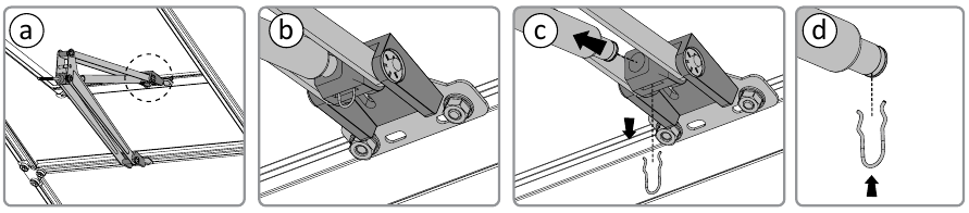 Palram - CANOPIA AUTOMATIC VENT OPENER - MONTAGESCHRITTE - Schritt 4 MONTAGESCHRITTE - Schritt 4