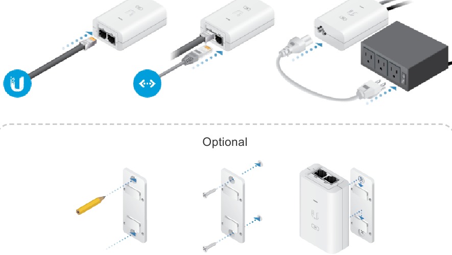 Ubiquiti - UAP-AC-M-PRO - Anschließen der Stromversorgung - Schritt 2 Anschließen der Stromversorgung - Schritt 2