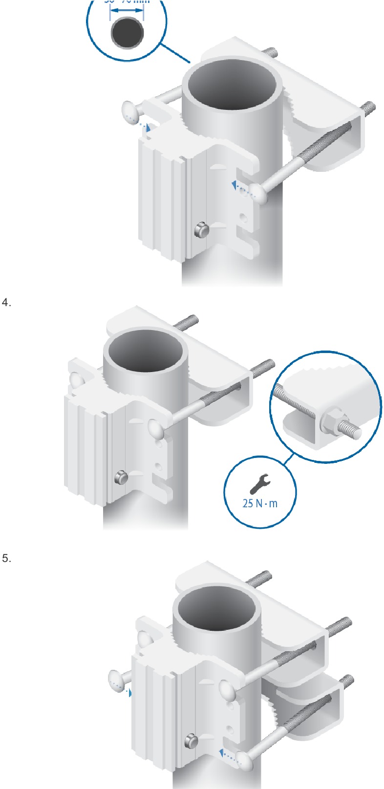 Ubiquiti - UAP-AC-M-PRO - Hardware-Installation - Mastmontage - Schritt 2 Hardware-Installation - Mastmontage - Schritt 2