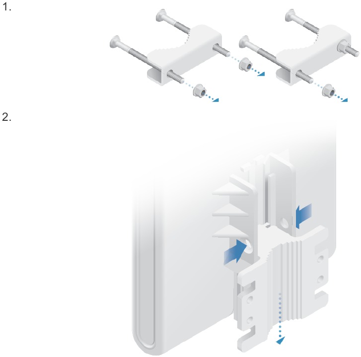 Ubiquiti - UAP-AC-M-PRO - Hardware-Installation - Mastmontage - Schritt 1 Hardware-Installation - Mastmontage - Schritt 1