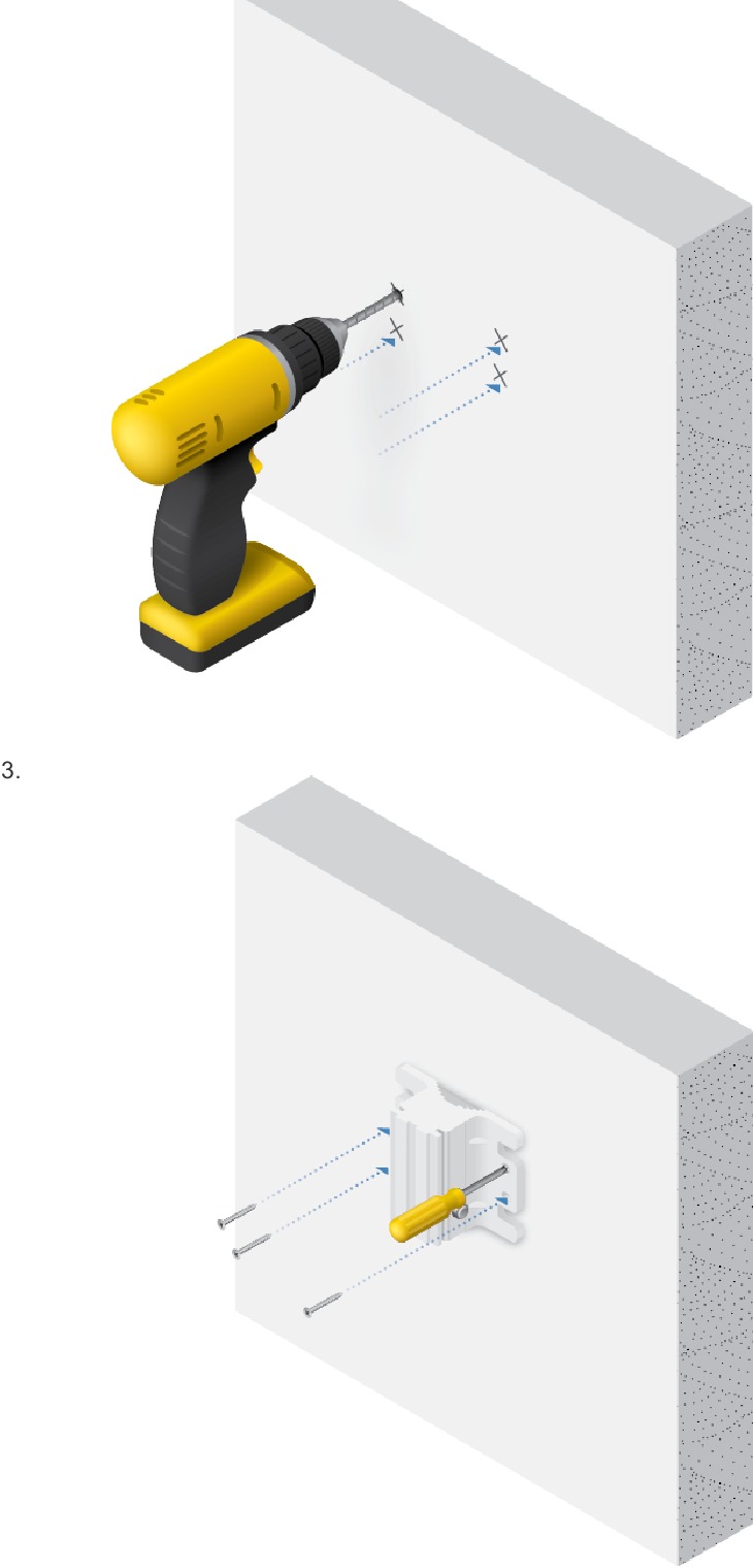 Ubiquiti - UAP-AC-M-PRO - Hardware-Installation - Wandmontage - Schritt 2 Hardware-Installation - Wandmontage - Schritt 2