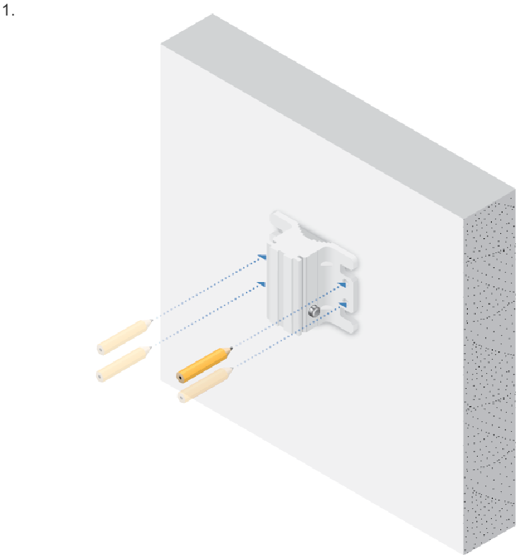 Ubiquiti - UAP-AC-M-PRO - Hardware-Installation - Wandmontage - Schritt 1 Hardware-Installation - Wandmontage - Schritt 1