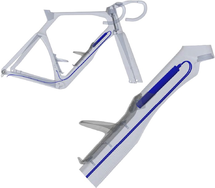 Colnago - Y1Rs - Verlegung der elektrischen Di2-Kabel Verlegung der elektrischen Di2-Kabel