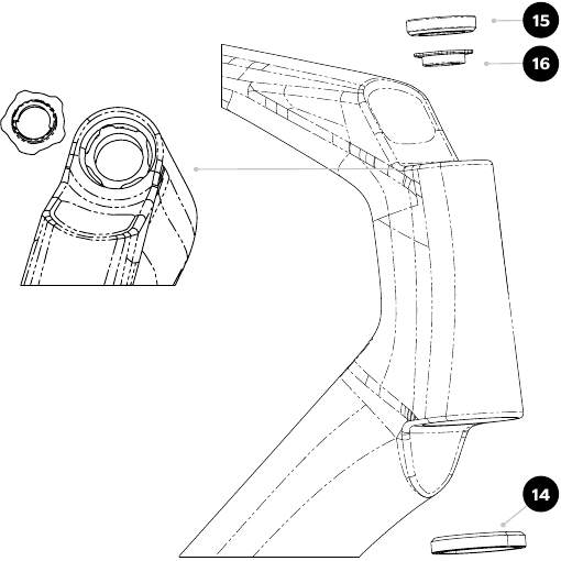 Colnago - Y1Rs - Gabel-, Steuersatz- und Lenkermontage - Schritt 3 Gabel-, Steuersatz- und Lenkermontage - Schritt 3