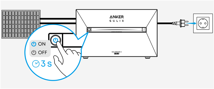 Anker - SOLIX Solarbank 3 E2700 Pro - Ein- / Ausschalten Ein- / Ausschalten
