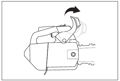 Husqvarna - T435 - Vorbereitung zum Starten mit warmem Motor - Schritt 1 Vorbereitung zum Starten mit warmem Motor - Schritt 1