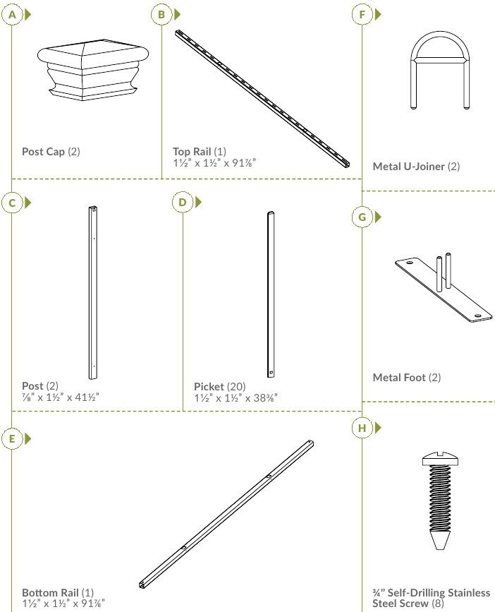 Zippity - ZP19026 - Montage - Schritt 1 - Materialien auslegen Montage - Schritt 1 - Materialien auslegen