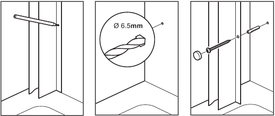 Simpson - SUPREME - EINZELSCHIEBETÜR IN NIESCHE - Schritt 1 EINZELSCHIEBETÜR IN NIESCHE - Schritt 1