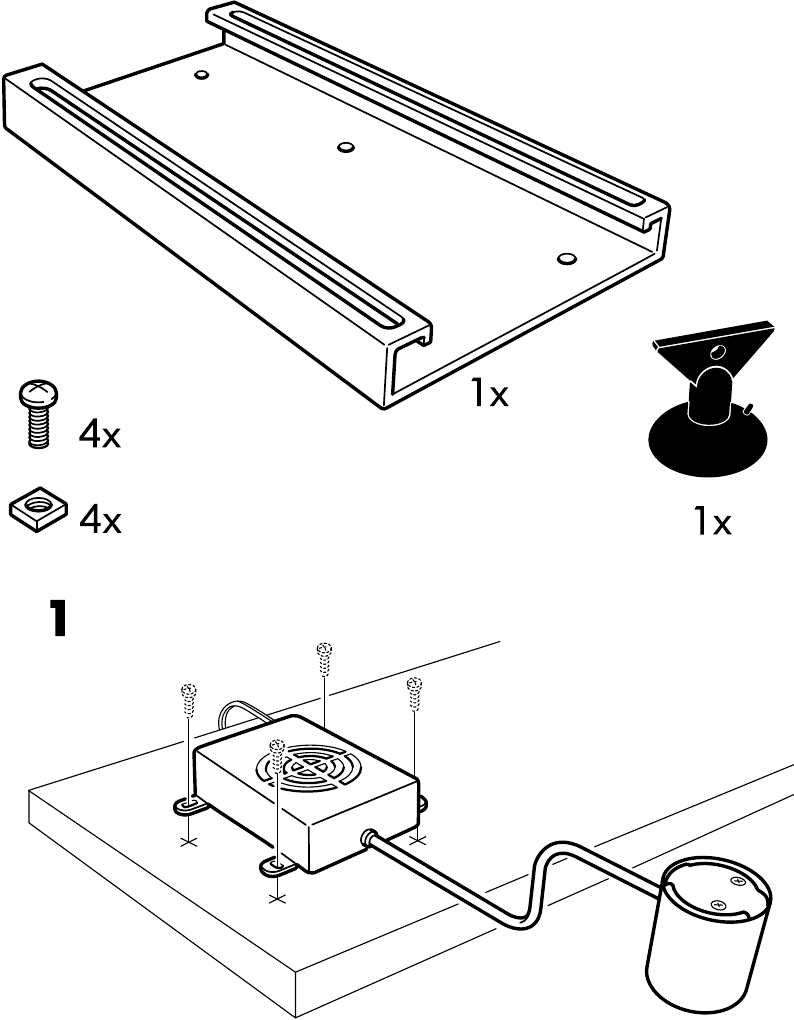 IKEA - GRUNDTAL - Installation - Schritt 1 Installation - Schritt 1