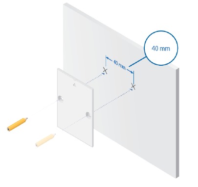 Ubiquiti - UniFi Switch Flex - Wandmontage - Schritt 1 Wandmontage - Schritt 1