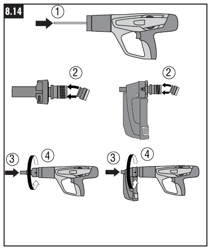 HILTI - DX 460 - Werkzeug zusammenbauen Werkzeug zusammenbauen