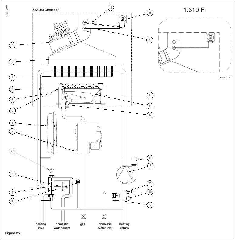 Baxi - Luna3 - SCHEMATISCHE DARSTELLUNG DES GERÄTS - 1.310 Fi SCHEMATISCHE DARSTELLUNG DES GERÄTS - 1.310 Fi