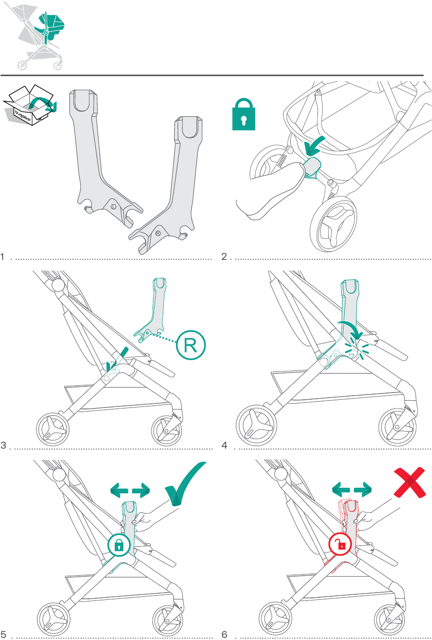 Bugaboo - Butterfly 2 - Installation - Schritt 1 Installation - Schritt 1
