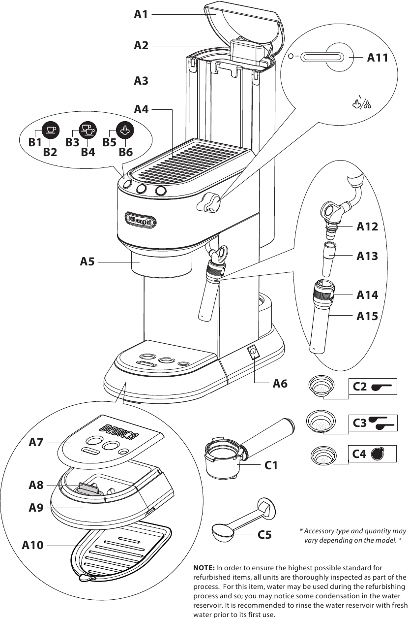 DeLonghi - EC685M - BESCHREIBUNG - Beschreibung des Geräts BESCHREIBUNG - Beschreibung des Geräts