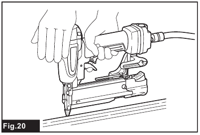 Makita - AF353 - Stiftnägel einschlagen - Schritt 2 Stiftnägel einschlagen - Schritt 2