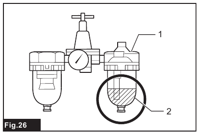 Makita - AF353 - Wartung von Kompressor, Wartungseinheit und Luftschlauch - Schritt 3 Wartung von Kompressor, Wartungseinheit und Luftschlauch - Schritt 3