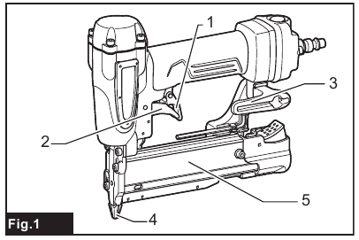 Makita - AF353 - TEILEBESCHREIBUNG TEILEBESCHREIBUNG