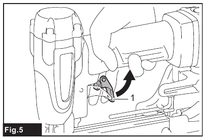 Makita - AF353 - Abzug und Arretierhebel - Schritt 1 Abzug und Arretierhebel - Schritt 1