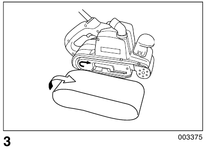 Makita - 9403 - Schleifband installieren oder entfernen - Schritt 2 Schleifband installieren oder entfernen - Schritt 2